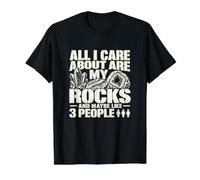 Coleccionista de Rocas de geología angustiada Todo lo Que me Importa Son mis Camiseta gráfica económica, Hombre, Negro, L
