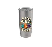Coleccionista de rocas de geología clásica Todo lo que me importa son mis rocas Vaso térmico de acero inoxidable de doble pared