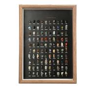 Coleción De Piedras Preciosas - 100 Piezas De Piedras Preciosas Naturales | Coleción Rock, Colección Mineral con Marco | para Dormitorio, Oficina, Escritorio, Sala De Aprendizaje, Decoración, Adulto