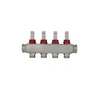 Colector calefaccion 2 3 4 5 6 7 8 9 10 11 12 salidas con caudalimetro suelo radiante piso distribuidor calefacción para tubo multicapa radiadores (4 salidas)