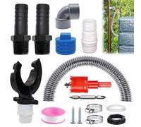 Colector de Agua de Lluvia 70-110 mm, Colector de Lluvia, Recuperador de Agua de Lluvia, Kit Desviador de Barril de Lluvia, Juego de Diversor para Barriles de Lluvia con 50 cm Manguera Flexible