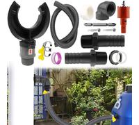 Colector de agua de lluvia, colector de lluvia de 70 - 110 mm, colector de lluvia Speedy, conector para cañones de lluvia, juego de conexión para techos de hasta 80 m², para barril de lluvia (70 mm