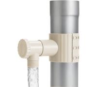 Colector de agua de lluvia con sierra para descenso de 75 a 100 mm, de color arena