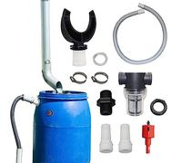 Colector de Agua de Lluvia,Desviador de Barriles de Lluvia con Manguera Flexible y Filtro para Bajantes,Kit Sistema de Recogida de Agua de Lluvia,Colector de Lluvia para Tejados hasta 80m²(50cm