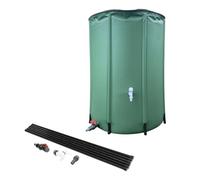 Colector de agua de lluvia plegable con tanque de almacenamiento de agua TapGarden para recolección de agua de lluvia y reutilización y conservación del agua