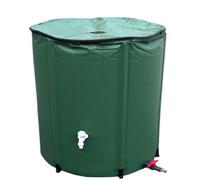 Colector de Agua de Lluvia, Tanque de Almacenamiento de Agua de 1000 l, contenedor de Agua Plegable de PVC con Filtro para Acampar en el Patio.,100L