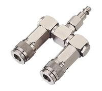 Colector de aire de 2 vías, compresor de aire neumático industrial de 3 puertos, conector rápido, giratorio, manguera de aire de 360 grados, divisor