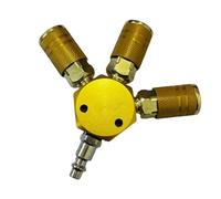 Colector de aire de 3 vías con acoplador y enchufes, divisores, conectores rápidos, manguera de compresor, conectores de manguera, herramienta de trabajo industrial