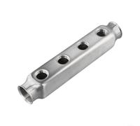 Colector de calefacción por suelo radiante, accesorio de barra de tubería de distribución de tubo de acero inoxidable (4 vías)