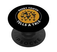Colector de Dientes de tiburón fósiles Caza paleontología Megalodon PopSockets PopGrip Adhesivo