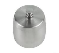 Colector de hollín de acero inoxidable con tapa para uso en interiores y exteriores, resistente al viento, recogedor de cenizas en plata, negro, morado (plata)