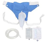 Colector de orina para hombres, colector de orina macho portátil con cintura elástica, catéter externo transpirable a prueba de fugas para hombres con tubo para incontinencia urinaria, pacientes post