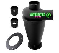 Colector de polvo ciclónico - Separador ciclónico antiestático - Taller | Sistema de extracción de virutas - aspiradora - compatible con Kärcher, Einhell, Bosch GOP, Makita - filtro polvo fino