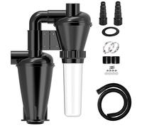 Colector de polvo de doble filtración y ciclón para carpintería DIY con filtro turbocompresor de 50 mm/2 pulgadas, vacío con brida colección (filtración completa (dual))