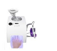 Colector de polvo de uñas, 140W multifunción 3 en 1 con 80W VU secador de uñas LED 30000Rpm taladro de uñas y aspiradora de 40W for herramienta de manicura de uñas(MINI RED)