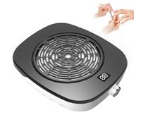 Colector De Polvo De Uñas, Colector De Polvo De Ventilador De Vacío Compacto con 45 Velocidades, Pantalla LCD, Potente Extractor De Uñas para Perforación De Uñas, Pulido De Bricolaje Black