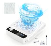Colector de polvo de uñas con cepillo y 30 papeles de filtro, 10 niveles de velocidad ajustable, extractor de polvo de uñas de 6000 rpm, motor turbo sin escobillas para estudios de uñas, salones de