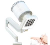 Colector de polvo de uñas, potente extractor de polvo de uñas con filtro reutilizable, plumero universal de escritorio con luz LED y soporte de ángulo ajustable