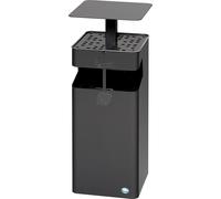 Colector de residuos/cenicero, con tejadillo VAR, capacidad 38 l