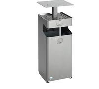 Colector de residuos/cenicero, con tejadillo VAR, capacidad 38 l