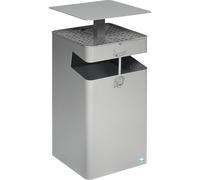 Colector de residuos/cenicero, con tejadillo VAR, capacidad 72 l