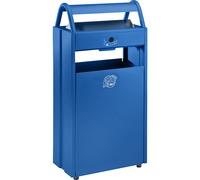 Colector de residuos con cenicero y tejadillo protector contra la lluvia VAR, capacidad 60 l, A x H x P 480 x 960 x 250 mm