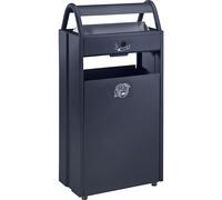 Colector de residuos con cenicero y tejadillo protector contra la lluvia VAR, capacidad 60 l, A x H x P 480 x 960 x 250 mm