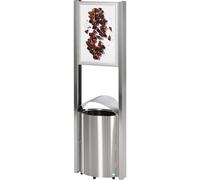 Colector de residuos con superficie publicitaria VAR, capacidad 50 l, H x A x P 1800 x 580 x 350 mm