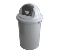Colector de residuos con tapa de cierre automático gris