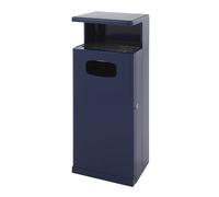 Colector de residuos con tejadillo y cenicero, aluminio capacidad 55 l, A x H x P 345 x 1030 x 400 mm
