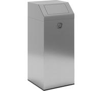 Colector de residuos de acero inoxidable, para interiores y exteriores VAR, capacidad 76 l, A x H x P 380 x 890 x 380 mm
