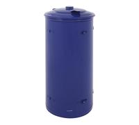 Colector de residuos, de chapa de acero para 120 l de capacidad, con puerta batiente doble