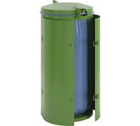 Colector de residuos de chapa de acero VAR, para 120 l de capacidad, con puerta batiente doble