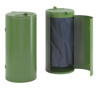 Colector de residuos de chapa de acero VAR, para 120 l de capacidad, con puerta de una hoja