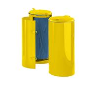 Colector de residuos de chapa de acero VAR, para 120 l de capacidad, con puerta de una hoja