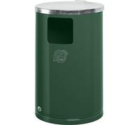 Colector de residuos exterior de chapa de acero VAR, capacidad 30 l, H x Ø 620 x 300 mm