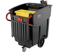 Colector de residuos móvil Mega BRUTE® Rubbermaid, capacidad 400 l, H x A x P 1080 x 700 x 1330 mm