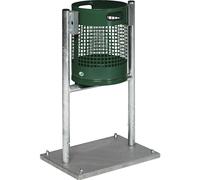 Colector de residuos para exteriores, 30 l, acero VAR, con armazón de tubo