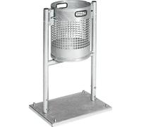Colector de residuos para exteriores, 30 l, acero VAR, con armazón de tubo