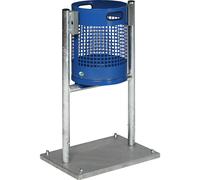 Colector de residuos para exteriores, 30 l, acero VAR, con armazón de tubo