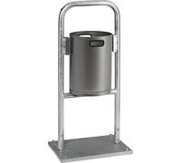 Colector de residuos para exteriores, 30 l, de acero inoxidable VAR, capacidad 30 l, A x P 490 x 400 mm