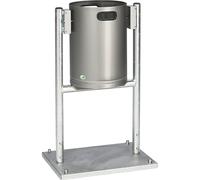 Colector de residuos para exteriores, 30 l, de acero inoxidable VAR, capacidad 30 l, A x P 490 x 400 mm