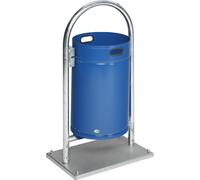 Colector de residuos para exteriores, 60 l, acero VAR, con arco tubular