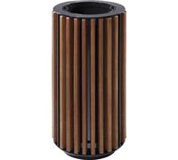 Colector de residuos para exteriores capacidad 50 l, con revestimiento de listones de madera