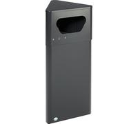 Colector de residuos para exteriores, triangular VAR, capacidad 32 l, con recipiente interior