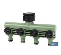 COLECTOR DE RIEGO 4 SALIDAS AJUSTABLES