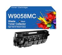 Colector de tóner Residual de Alto Rendimiento W9058MC de Repuesto para impresoras HP Color LaserJet Managed MFP E87640z y E87640dn con Chip.,W9058MC -1Pack