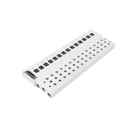 Colector de válvula solenoide neumática 4V110, 24V CC, Base de isla de válvula de aluminio de 1/8 pulgadas, Kit de aire Modular de 4 a 14 estaciones(4V110-14)