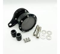 Colector goma 45° universal Esponja poliuretano d Filtro de aire de admisión para motocicleta, color negro cromado, compatible con Harley Sportster Iron XL883 XL1200 Custom(Black)