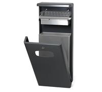 Colector mural de residuos con cenicero capacidad 32 l, A x H x P 400 x 950 x 190 mm
